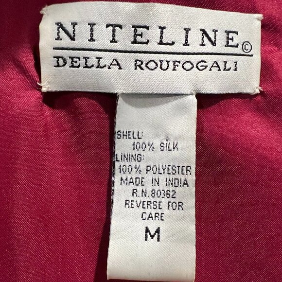 Vintage Niteline by Della Roufogali Red Beaded jacket, SIze Medium - Picture 13 of 14
